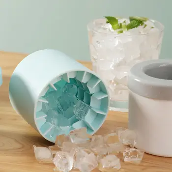 Buz Küpü Makinesi Fincan Hızlı Dondurma Buz topu kalıbı Buz Küpü Tepsi 2 İn 1 Çok Fonksiyonlu Konteyner Pot Mutfak Bar Aksesuarları Araçlar
