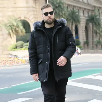 Ceket Erkekler erkek Kış Büyük Boy 9XL 10XL Büyük Standı Yaka Kapşonlu Kürk Yaka Pamuk Kaldırabilirsiniz Kap Kalınlaşmak Sıcak Ceket