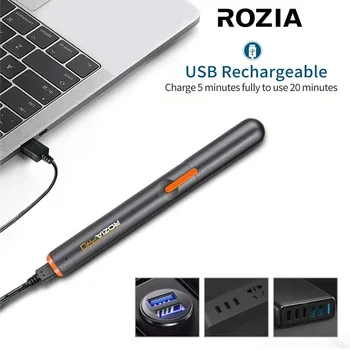 ROZIA USB Şarj Edilebilir Burun Kulak Saç Düzeltici Elektrikli Temizleme Kesme Razor Tıraş Giyotin Epilatörler Yüksek Kalite Çevre Dostu