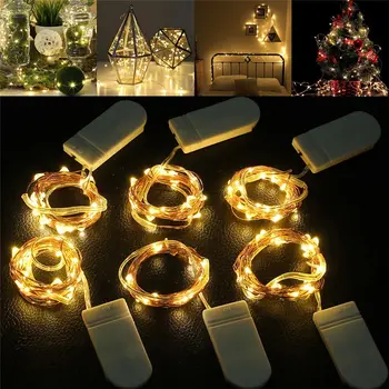 0.5 M 1M 2M 3M 5M LED Dize işıklar Noel İçin Yeni Yıl Partisi Düğün Ev Dekorasyon Fotoğraf Klip Tutucu Peri ışıkları Pil