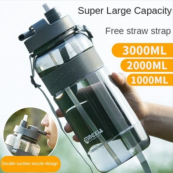 0.7-3L Spor Su Şişesi Açık Taşınabilir İçecek saplı şişe İçme Kapları Erkek Kadın için Büyük Kapasiteli Su Bardağı