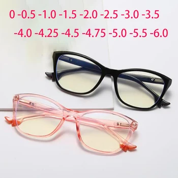 -1.0 -1.5 -2.0 -2.5 İla -6.0 Şeffaf Bitmiş Miyopi Gözlük Erkekler Kadınlar Siyah Gözlük Reçete Shortsighted Gözlük