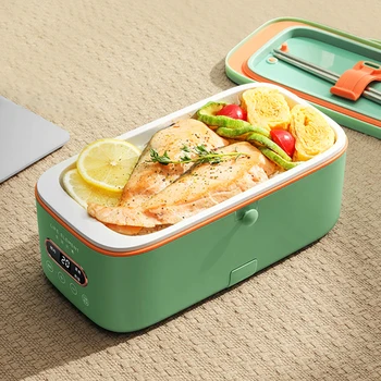 1.0 L Elektrikli yemek kabı Akıllı Randevu Pirinç Ocak Su-ücretsiz ısıtmalı Konteyner Seramik astar Lunchbox İle dijital ekran