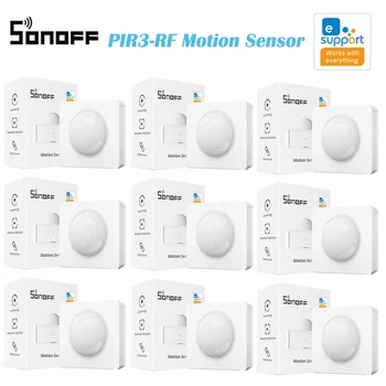 1-10 adet SONOFF PIR3-RF PIR Hareket Sensörü Akıllı Sahneleri Çift Modlu Alarm Sync üzerinden eWeLink APP SONOFF 433 MHz RF Köprü Gerekli