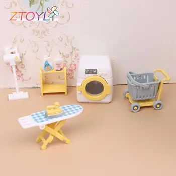 1:12 Dollhouse Miniatura Mobilya Orman Hayvan Aile Villa Mobilya Bebekler için Oyuncak Orman Ev Mini yatak odası takımı DIY