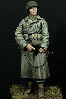 1/16 ölçekli die-cast reçine şekil asker 1-person modeli montaj kiti oyuncak modeli (boyasız)