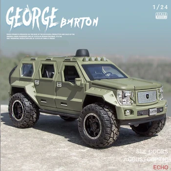 1: 24 G. PATTON GX Alaşım Zırhlı Araç Modeli Diecast Simülasyon Off-road Araçlar Araba Modeli Metal Oyuncak Patlamaya dayanıklı Araba Çocuk Hediyeler