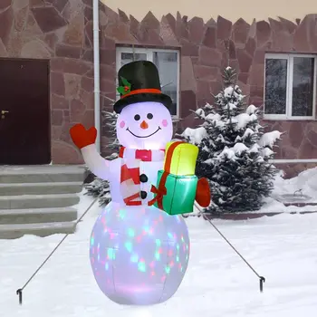 1.5 M Renkli Döndür Yeni Yıl Partisi yılbaşı dekoru Noel Hediyeleri şişme model oyuncaklar Işıklı Bebekler led ışık Up Kardan Adam