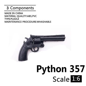 1: 6 Cole Python 357 Tabanca 4D Silah Modeli İçin 12 