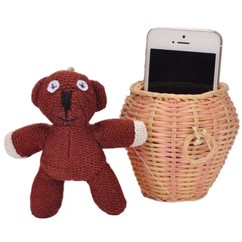 1 adet 10cm Mr Bean Oyuncak Ayı kolye telefon anahtarlık Hayvan Dolması peluş oyuncak, kahverengi Şekil Bebek Çocuk noel hediyesi Oyuncaklar