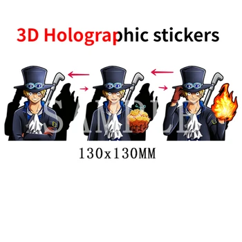 1 ADET 3D Holografik Etiket Tek Parça Sabo Dinamik Sihirli Yaratıcı Su Geçirmez Araba Sticker Dizüstü Bagaj Dekorasyon