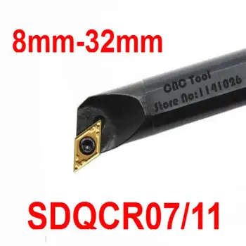 1 ADET 8mm 10mm 12mm 14mm 16mm 20mm 25mm 32mm SDQCR07 SDQCR11 SDQCL07 SDQCL11 Sağ/Sol El CNC torna tezgahı araçları