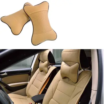 1 ADET Araba Evrensel Boyun Yastıklar Kafalık PVC Deri Boyun Oto Aksesuarları İç Arkalığı Kafa Güvenlik Koruyucu Yastık