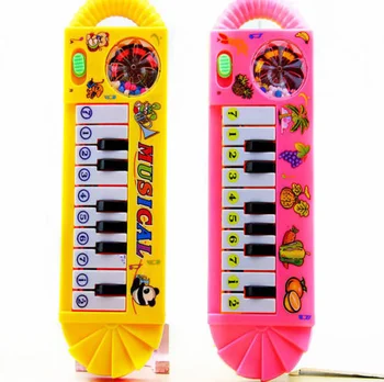 1 adet Bebek Yürüyor Çocuk Müzikal Piyano Gelişim Oyuncak Erken Eğitici Oyun hediye 18.5 * 5.5 * 2cm rastgele renk