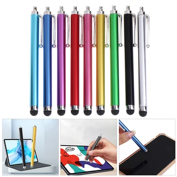 1 Adet Evrensel dokunmatik ekran kalemi Stylus Kalem Metal Kapasitif Kalem için Klip ile tablet telefon Akıllı Aksesuarlar