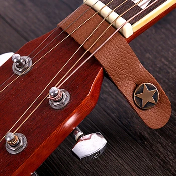 1 adet Kaliteli Klasik Gitar Bas Deri Düğme Yaylı Çalgılar İçin Güvenli Kilit Akustik Elektro Gitar Askısı Tutucu