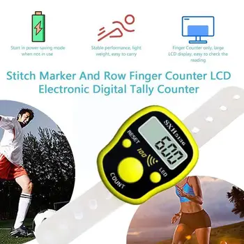1 Adet Mini Dikiş Marker Sıra Parmak Sayacı Lcd Elektrikli Örgü Ekran örgü ışık dikiş aracı dijital Buda Dua Ou Z8L7