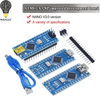 1 ADET Promosyon arduino Nano 3.0 İçin Atmega328 Denetleyici Uyumlu Kurulu WAVGAT Modülü PCB Geliştirme Kurulu USB V3.0