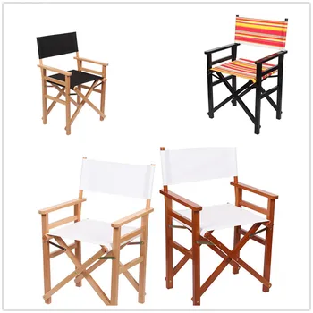 1 adet Rahat Yönetmenleri Sandalyeler Kapak Değiştirme Tuval Basit Katı Koltuk Kapakları Set Açık Bahçe QLY9356