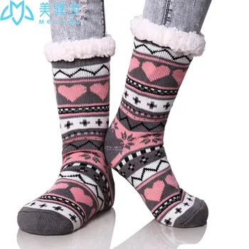 1 Çift Kadın Kız Kat Kış Çorap Kalın Çorap Damla Nakliye
