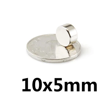 10/20/50 ADET 10x5mm Güçlü neodimiyum disk Mıknatıslar 10mm x 5mm Arama Çapı Mıknatıs 10x5mm Yuvarlak Mıknatıslar 10 * 5mm
