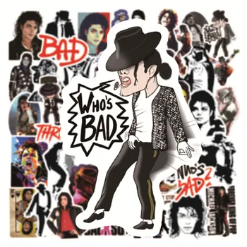 10/30/50 adet Adet Rock Yıldızı Michael Jackson Graffiti Serin Kask Klasik Etiket Kalem Kutuları Duvarlar Zeminler Pvc