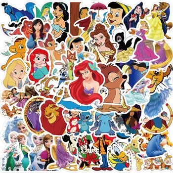 10/30/50 adet Disney Sevimli Mix Karikatür Mickey Prenses Dikiş Graffiti Etiketler Çıkartmaları Dizüstü Karalama Defteri Araç Telefonu su geçirmez etiket