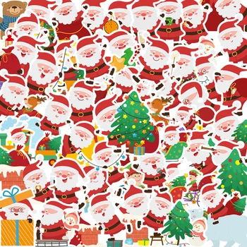 10/30/50 ADET Sevimli Karikatür Noel Noel Baba Graffiti Etiketler Çıkartması Çocuk Oyuncak Dizüstü Karalama Defteri Telefon Günlüğü Kırtasiye Sticker