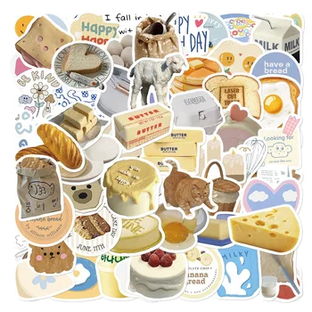 10/30/63 ADET Kore INS Tarzı Tereyağı Ekmek Sevimli Sticker DIY Dizüstü Bagaj Kaykay Graffiti Çıkartmaları Sticker Çocuk Oyuncakları