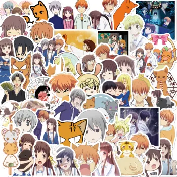 10/50 Adet Anime Meyve Sepeti Çıkartmalar Pvc Graffiti Sticker Çocuklar İçin Bagaj Kaykay Kask Dizüstü