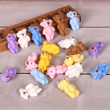 10 adet 3.5 cm MİNİ Sevimli peluş oyuncak Kolye Ayı Hayvan Bebek Dolması çocuklar için doğum günü hediyesi Bebek çanta anahtarlığı Dekorasyon Aksesuarları