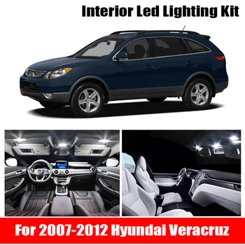 10 Adet Beyaz Canbus LED Lamba araba ampülleri İç Paketi Kiti İçin 2007-2012 Hyundai Veracruz Harita Dome Gövde Plaka İşık