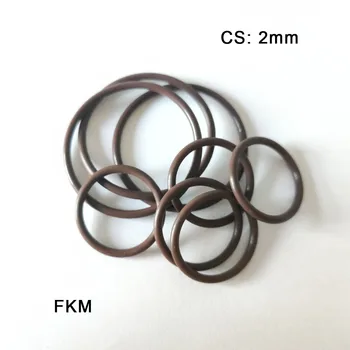 10 adet Kalınlığı CS 2mm FKM O-Ring kauçuk conta Conta Dış Çap OD 5mm~54mm Flor Kauçuk Yıkayıcı Korozyon Direnci