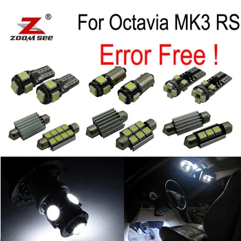 10 adet LED İç kubbe ışık Kiti Skoda Octavia 3 MK3 salon MK III 5E3 sedan RS TDI TSI (2013+)