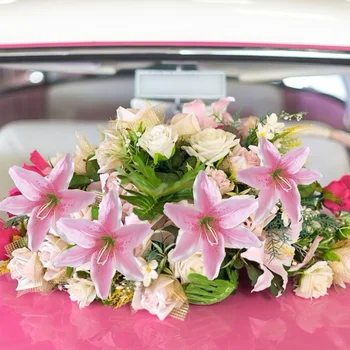 10 adet Renkli Yapay zambak çiçeği Kafa Çiçek DIY Düğün Tatil Festivali Parti Ev Odası Dekor saç aksesuarları