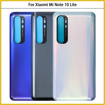 10 ADET Xiaomi Mi Not İçin 10 Lite Pil Arka Kapak Arka Kapı 3D Cam Panel Mi Note10 Lite Konut Case Cam Yapıştırıcı Değiştirin
