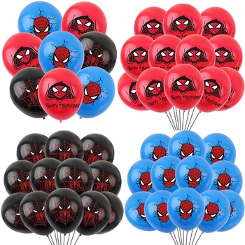 10 adet Örümcek Adam Tema 12 İnç Lateks Balonlar Hava Globos Erkek Doğum Günü Partisi Süslemeleri çocuk için oyuncak Bebek Duş Parti Malzemeleri