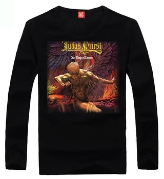 10 tasarımlar Judas Priest Kaya Marka Pamuk gömlek 3D cehennem Melek mma rocker spor Hardrock ağır Metal kaykay tam kollu