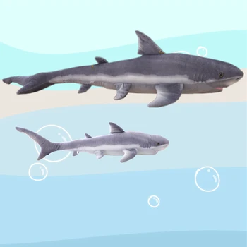 100/140cm Yeni Stil Simülasyon Gri Köpekbalığı peluş oyuncaklar Büyük Balık Bez bebek Köpekbalığı dolması peluş hayvanlar bebek Çocuk doğum günü hediyesi
