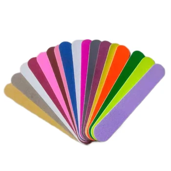 100 adet/grup, 8.5 * 1.3 cm,tek Kullanımlık Mini Çift Taraflı Tırnak Sanat Dosya Ekipmanları Aksesuarları Tampon Dosyaları Manikür Araçları, renkli Mix