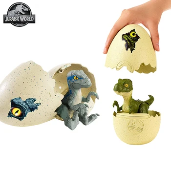 100 % Hakiki Mattel Jurassic Dünya 2 Tyrannosaurus Velociraptor Dinozor Kuluçka Yumurta orijinal marka çocuğun Oyuncak Yılbaşı hediyeleri