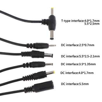 100cm Kablo ile 1 Adet Adaptör Çıkış Güç Kablosu DC Erkek Fiş 5.5*2.5/2.1 4.0*1.7 3.5*1.35 2.5*0.7 mm