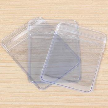 100X Zarflar Mühür plastik poşetler Şeffaf PVC Plastik Bozuk para Çantası Durumda Cüzdan hediye paketi paketi