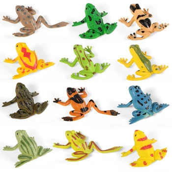12 adet Simülasyon Kurbağa Böcek Sürüngen hayvan modeli aksiyon figürleri mini plastik modelleri Bebek çocuklar için hediye koleksiyonu