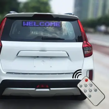 12V Araba LED Programlanabilir İşareti Hareketli Kaydırma mesaj ekranı Kurulu Ekran Çakmak Kablosu ile Mini araba reklam