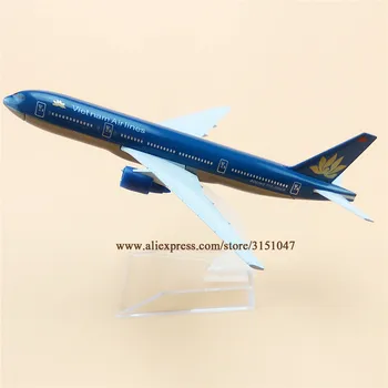 16 cm Hava Vietnam Havayolları B777 Boeing 777 Airways Havayolları Metal Alaşım Uçak Model Uçak Diecast Uçak