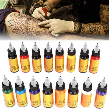 16 Renkler 30 ML/Şişe Profesyonel Microblading Dövme Mürekkepleri Set Uzun Ömürlü Eyeliner Kaş Makyaj Dövme Pigment Mürekkep Malzemeleri