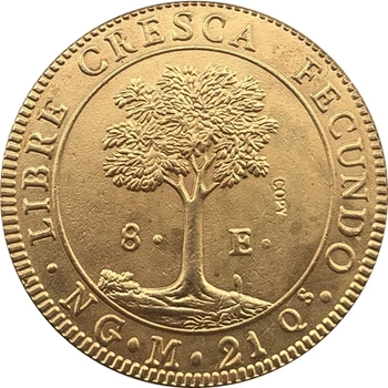1824 Orta Amerika Cumhuriyeti 8 Escudos paraları 35mm