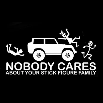 19. 05x9. 39cm Kimse Umurunda Sopa Şekil Aile Sticker Jeep Kimse Umurunda kamyon komik araba vinil çıkartması #0157