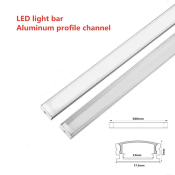 2-30 adet / grup LED alüminyum profil U Tarzı 0.5 M 5050 5630 led şerit, sütlü / şeffaf kapak alüminyum kanal